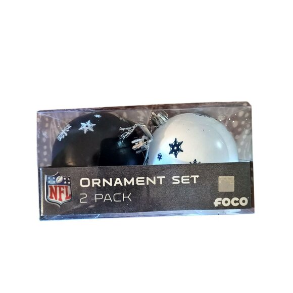 Seattle Seahawks 2 Pack Shatterproof Christmas Ornaments‎ Boxed Set - Picture 1 of 5